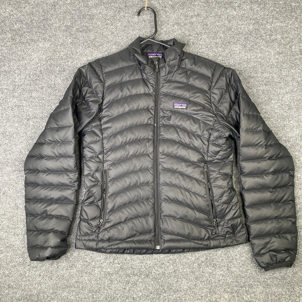 Patagonia Down Sweater Jacket Womens XS Black Puffer Full Zip 84682SP14